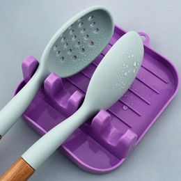 Kitchen Storage 2Pcs Pot Lid Rack Easy To Clean Spoon Chopsticks Rest Holder Space-Saving Countertop Utensil For Home