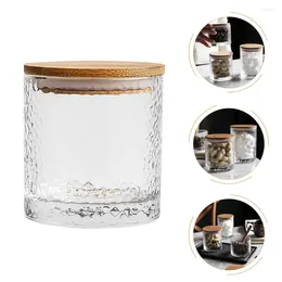 Storage Bottles Japanese-style Glass Jar Snack Containers Whole Wheat Spaghetti Bamboo Tea