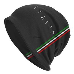 Beanie/Skull Caps National Flag Italy Men Women Beanies Cycling Ski Cap Double Layer Fabric Bonnet Hat YQ240207