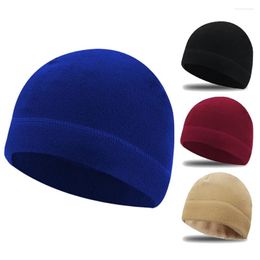 Cycling Caps Winter Fleece Cap Skiing Hiking Sports Warmth Breathable Windproof Motorcycle Lining Hat Women Men Bike Fishing Headwear