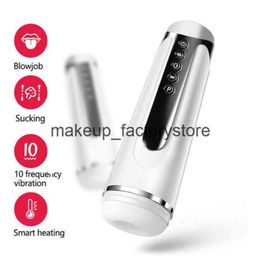 Massage Automatic Super Power Blowjob Heating Sucking Male Masturbator Vibrator Vagina Masturbation Sex Toys for Men Machine2351842