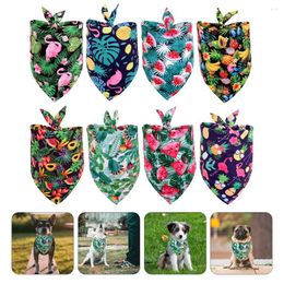 Dog Apparel Cooling Bandana 8 Pack- Summer Triangle Scarfs Bib Scarf WithTropic Pattern For Small Medium Large Dogs