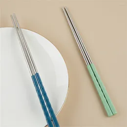 Chopsticks Stainless Steel Grade Reusable Non-slip Sticks Tableware Kitchen Tools