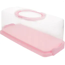 Plates Toast Box Bread Storage Container Handheld Cake Case Keeper Clear Plastic Containers Airtight Pp Bride Wedding Cupcake Stand