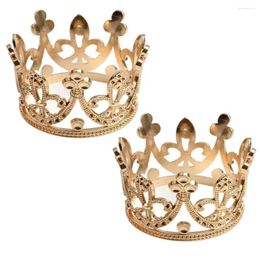 Hair Clips 2Pcs Bride Wedding Crowns And Tiaras Bridal Princess Headpiece For