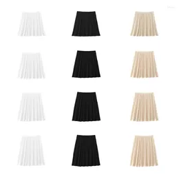 Skirts Half Slip For Women Underskirt Short Mini Skirt Pleated Underwear Petticoat N7YE