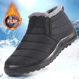 Snow Boots Men Casual Shoes Man Plus Size Winter Boots For Men Comfortable Ankle Boots Waterproof Shoes Men Footwear Work Shoes 240126