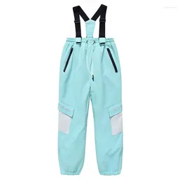 Skiing Pants Winter Children Outdoor Warm Thickened Kid Overalls Snowfield Waterproof Windproof Trouser Student Snow Clothes