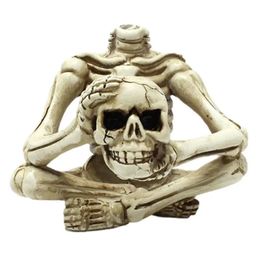 Cute Design Skeleton Statue Ornament Creative Skull Decoration Mini Figure Halloween Children Gift Collectible Toys 240131