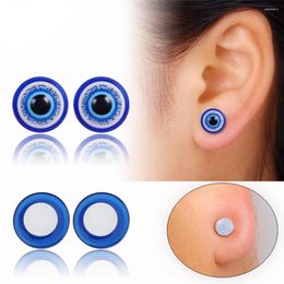 Stud Earrings 1 Pair Round Magnetic Eye Ear For Women Zircon Clip Men Punk No Hole Magnet Non Piercing Jewellery Gift
