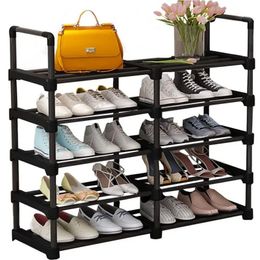 Shoe Organiser 2024 Pairs Shoes Storage Metal Stackable Removable Multifunctional Show Rack for Entryway 240125