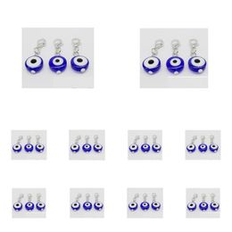 Charms 200Pcs Turkish Blue Evil Eye Lobster Clasp Dangle For Jewellery Making Findings 32X11Mm Drop Delivery Components Dhbkf