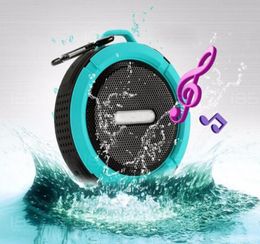 C6 Waterproof Portable Speaker Outdoor Sucker Mini o Mobile Phone Car Subwoofer Small Speakers2905217