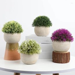 Decorative Flowers Artificial Plants Potted Bonsai Green Fake Ornaments For Home Garden Decor Party El