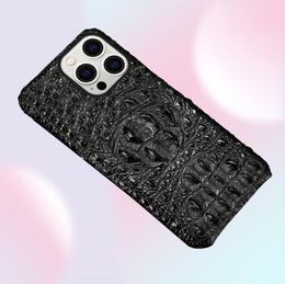 Crocodile Genuine Leather Cases For iPhone 12 13 Mini 12 11 Pro Max 6 6s 7 8 Plus X XR XS Max 5 5s SE Cases9195564