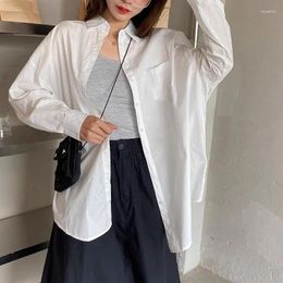 Women's Blouses XEJ Cotton White Shirt Woman Spring Summer Tops 2024 Elegant Social Korean Style Long Sleeve Top