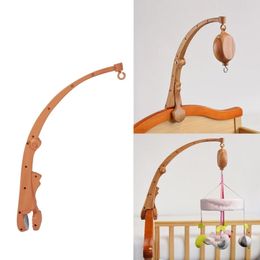 Baby Crib Mobile Hanging Bed Bell Holder Print Grain Plastic Music Box Holder Decorative Arm Bracket 240202
