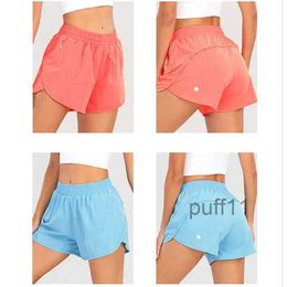 Designers Lulus Woman Yoga Shorts Hotty Hot Fit Zipper Pocket High Rise Quick Dry Luluslemon Womens Train Short Loose Style Breathable Sunscreen Quali B8LV