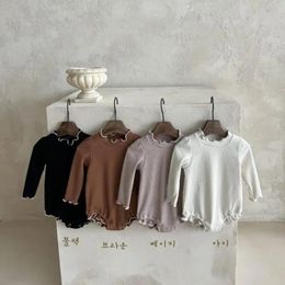 Autumn Baby Girl Bodysuit z długim rękawem Urodzony maluch bawełniany kombinezon niemowlę niemowlę