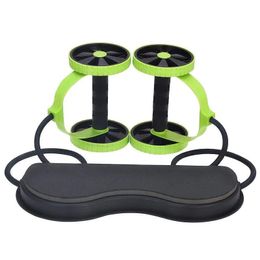 Ab Wheel Roller Sport Bodybuilding Revoflex Xtreme Dobule Wheels AB Pull Rope Abdominal Trainer Gym Equipment Abs 240127