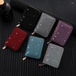 Wallets Women Card Storage Bag Stylish Coin Purse Rhinestone Small Wallet For Zipper Change Holder