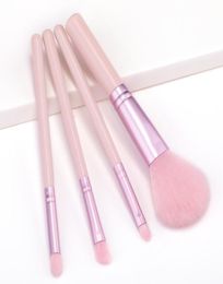 Pink Makeup Brush 4pcs Set Soft Hair Cosmetics Brushes for Powder Blusher Foundation Face Eye shadow Cosmetic Make Up brushes beau2735436