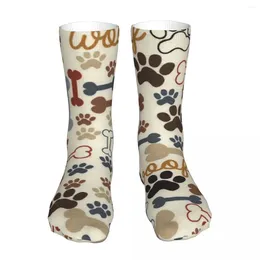 Men's Socks Dog Bones Prints Premium Unisex Novelty Winter Warm Thick Knit Soft Casual