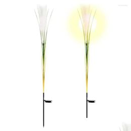 Lawn Lamps Solar Garden Lights Powered Flower Outdoor Decorative Flowers Dusk To Dawn For Patio Walkway Yard Drop Delivery Lighting Dhzye