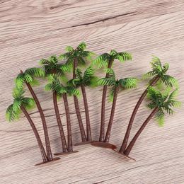 Decorative Flowers 15 Pcs Artificial Coconut Tree Miniature Trees Plant Model Adornment Ornament Plastic Palm Models