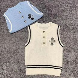 Designer Luxury Women's Sweaters Top Sleeveless Grade Fashion Knit Sweater New Style Clothes Luxury Brand Casual Tops Size S-L