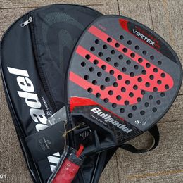 Padel Tennis Racket Professional Soft Face Carbon Fiber EVA Paddle Tenis Racquet Sports Equipment With Cover Ba 064