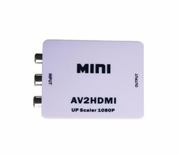 shippping Mini AV to Converter RCA Composite video o signals to signals AV2HDMI Converter for TVMonitor8312712