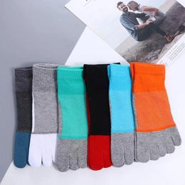 Men's Socks Spring Summer Anti Friction Sports Pure Cotton Breathable Ankle No Show Five Finger