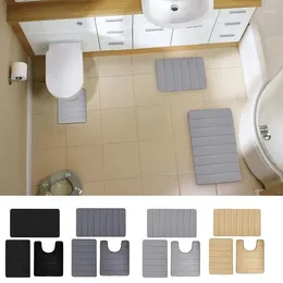 Bath Mats Mat Set Toilet Seat Cover Thick Water Absorption Sets Extra Soft Non-Slip Bathroom For Floor