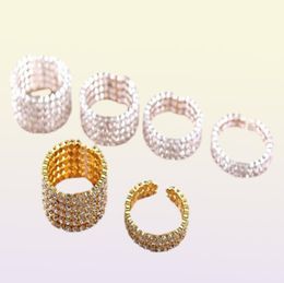 High Quality 15 Row Bridal Wedding Cuff Bangle Bracelet Big Crystal Rhinestone Stretch Wristband Jewelry Accessory for W4938133