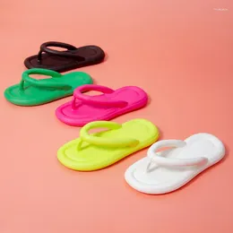 Slippers Summer Candy Colours Flip Flops Beach 2024 Soft Bottom Flat Women Men Outdoor Comfy Non Slip Slide Sandals Ship