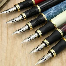 JINHAO 450 G NIB metal GOLDEN Modified calligraphy Round Body Flower body English Fountain Pen 240119