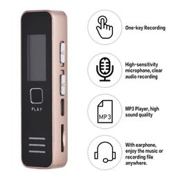 Digital Voice Recorder 20-hour Recording with MP3 Player, Mini o Record Support 32GB TF Card Professional Dictaphone6355362