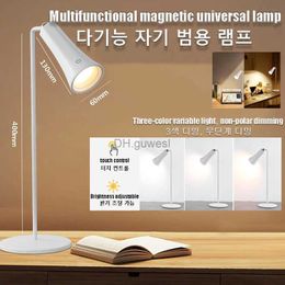 Night Lights Touch Sensor Dimming Book Light LED Magnetic Suction Desk Lamp Night Light Flashlight For Bedside Reading YQ240207