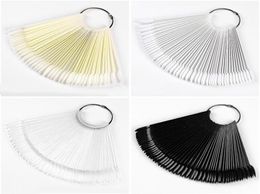 False Nails Clear Nature Black Tips For Nail Art Display Oval Fan Style Polish Stand Practise Manicure Tools8859792