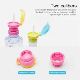 Water Bottles Kids Bottle Spill Proof Juice Soda Cover With Straw Safe Drink Sippy Feeding For Kid