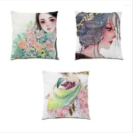 Pillow Pillowcase Velvet Living Room Decoration Home Decor Funny Figure Cover 45x45 Polyester Linen Sofas Square 2024 E1059