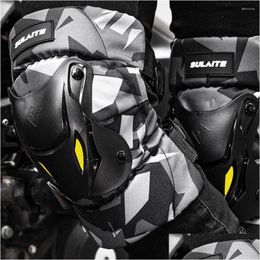 Motorcycle Armour Saite Winter Elbow Knee Pads Protective Equipment Men Protector Antifall Racing Motorcross Gear Leg Protection Drop D Otqaj