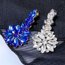 Dangle Earrings High-grade Colorful Rhinestone Flower Statement Long Drop Fashion Jewelry Accessories For Women Wholesale