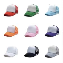 Sublimation trucker hat baseball cap Party Supply blank Heat Transfer Custom With Logo Printing Truckers Caps Mesh Hat Foam Embroidered 0207