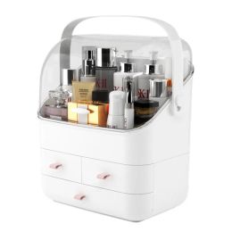 Jewellery Boxes Makeup Organiser Modern Cosmetic Organiser Makeup Storage Holder Display Make up Caddy Shelf Organisation Boxes Case Dustproo