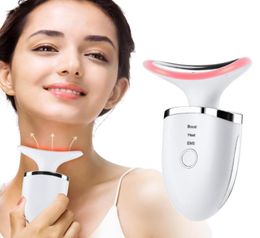 Home Beauty Instrument EMS Microcurrent Neck Lift Machine Massager Electric Thermal Red Light Therapy Wrinkles Remover Anti Ageing 1444359
