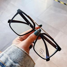 Sunglasses Frames Vintage Stylish Men's Eyeglass Frame Square Shape TR90 Material For Women Blue Light Blocking Female Glass