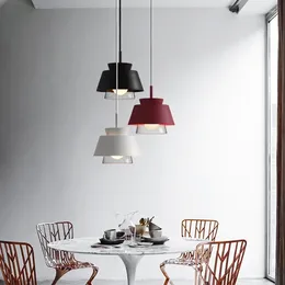 Pendant Lamps SANDYHA Nordic Colour Iron Art Glass Hanging Lamp For Kitchen Dining Table Lights Living Room Bedroom Led Chandeliers