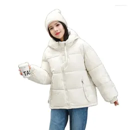 Women's Trench Coats Fashion Cotton Suit 2024 Winter Korean Soft Girl Thickened Hooded Short Loose Bread Coat